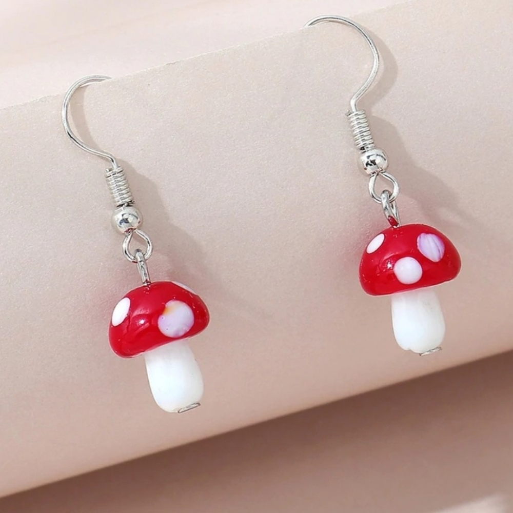 Mushroom 🍄 Dangle Earrings